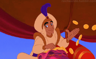  Disney Money Cash Aladdin Rich Gif