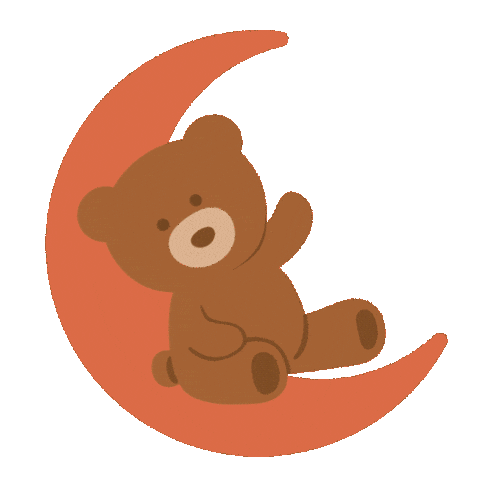 Feels Teddy Bear Sticker by Saddle Cafe