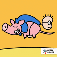 Happy Flying Pig GIF by SWR Kindernetz