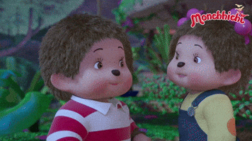 In Love Kiss GIF by MONCHHICHI