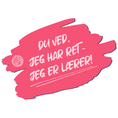 Fun Text Sticker by Danmarks Lærerforening