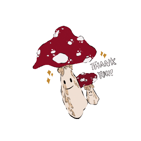 Mushroom Thank You Sticker