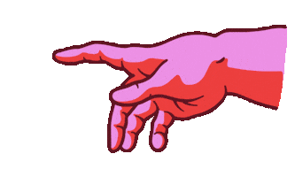 Hand Pointing Sticker