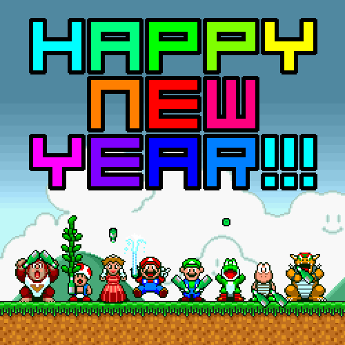 Happy New Year Nintendo GIF