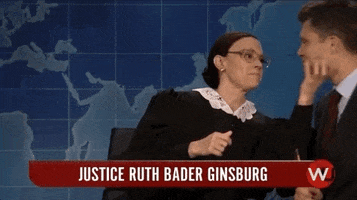 ruth bader ginsburg kiss GIF by Saturday Night Live