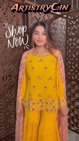 Ethnic Wear Yellow Suit GIF by ArtistryC