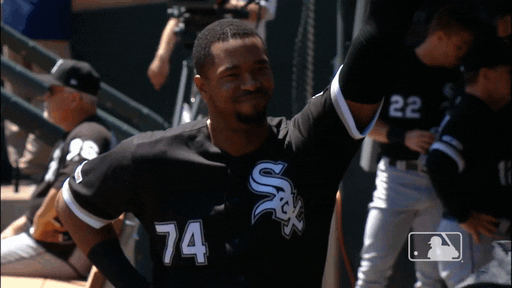 Eloy Jimenez being cute before he lost his appendix.
