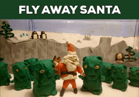 Flying Santa GIF