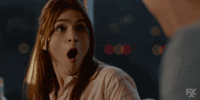 excited aya cash GIF by You're The Worst 