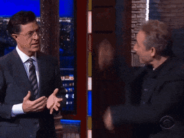 High Five Stephen Colbert GIF by World Science Festival