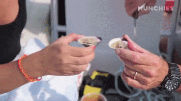 toss clam GIF by Munchies