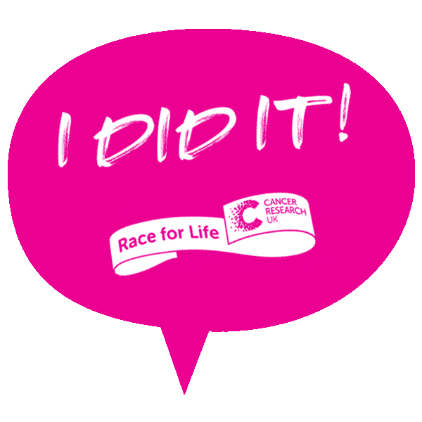 Cancer Research Running Sticker by Cancer Research UK Race for Life