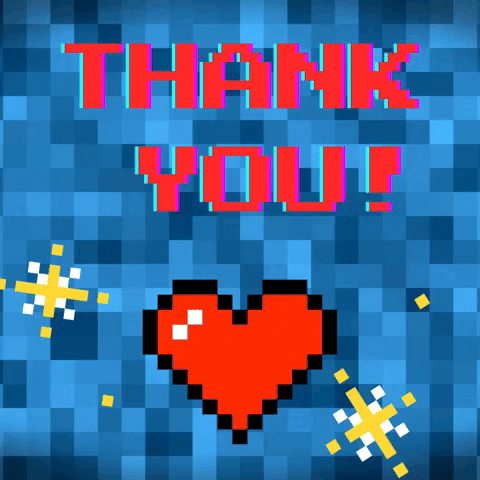 Pixel Heart Thank You GIF by Paracord-Bracelets.com