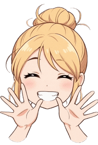 Happy Anime Girl Sticker