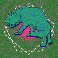 lylaribot animated wolf 2d animation circling
