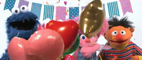 sesame street excited gif