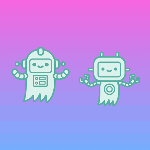 robot ghost GIF by 100% Soft