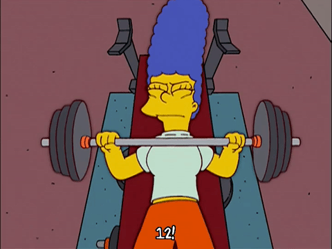 Working Out Marge Simpson GIF - Find & Share on GIPHY