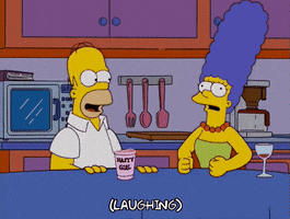 homer simpson laughing GIF