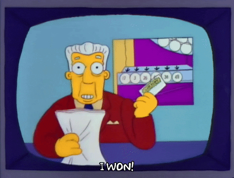 season 3 excited episode 19 kent brockman winner GIF