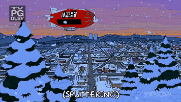 the simpsons duff blimp GIF