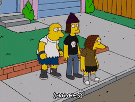 scared the simpsons GIF