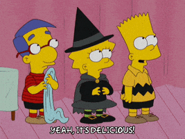 happy bart simpson GIF