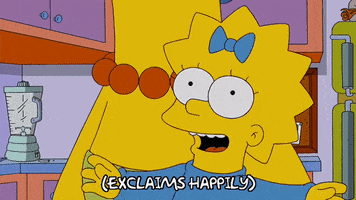Happy Maggie Simpson GIF by The Simpsons