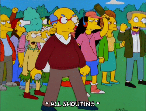 Shouting The Simpsons GIF - Find & Share on GIPHY
