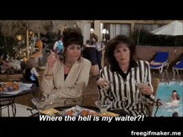 bowtiebari drop dead gorgeous where the hell is my waiter GIF