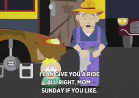 butters stotch directions GIF by South Park 