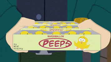 marshmallow peeps easter GIF by South Park 