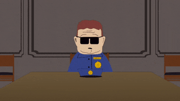 table officer barbrady GIF by South Park 