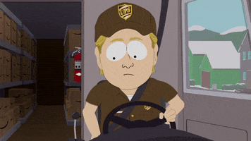surprised delivery man GIF by South Park 