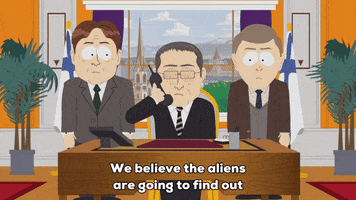 phone call aliens GIF by South Park 