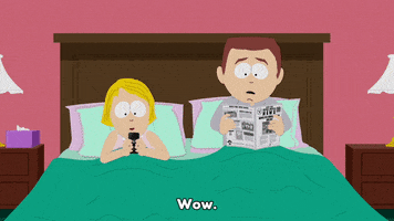 bed newspaper GIF by South Park 