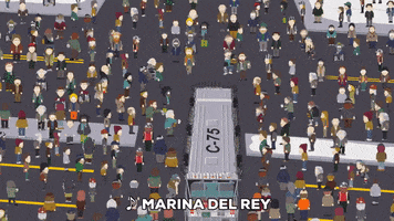crowd drive through GIF by South Park 