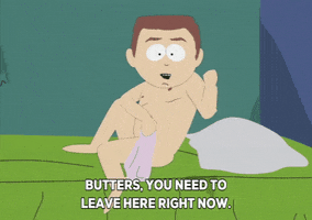 naked bed GIF by South Park 
