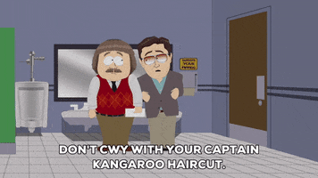 bathroom kangaroo haircut GIF by South Park 