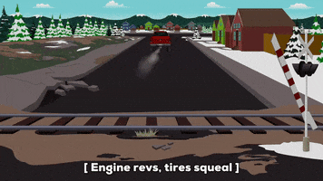 railroad tracks car GIF by South Park 