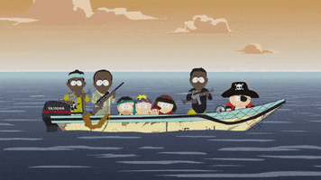 boat pirates GIF by South Park