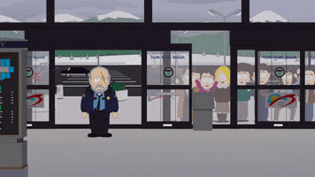 automatic doors pounding fists GIF by South Park 