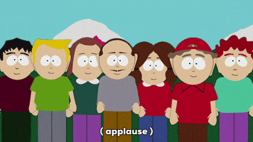 hands raising GIF by South Park 