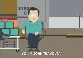 walking over john travolta GIF by South Park 