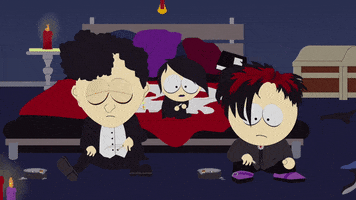 sad goth GIF by South Park 