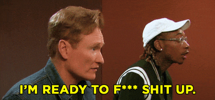 fuck shit up wiz khalifa GIF by Team Coco