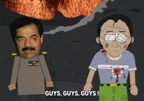 happy saddam hussein GIF by South Park 
