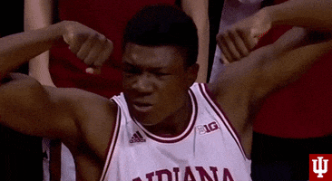 College Basketball Muscles GIF by Indiana Hoosiers