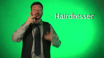 sign language hairdresser GIF by Sign with Robert