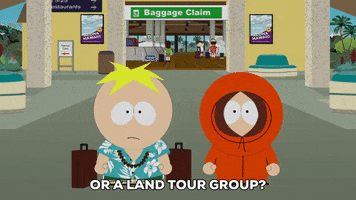 kenny mccormick vacation GIF by South Park 